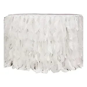 Скатерть с воланами, прямоугольная, белая