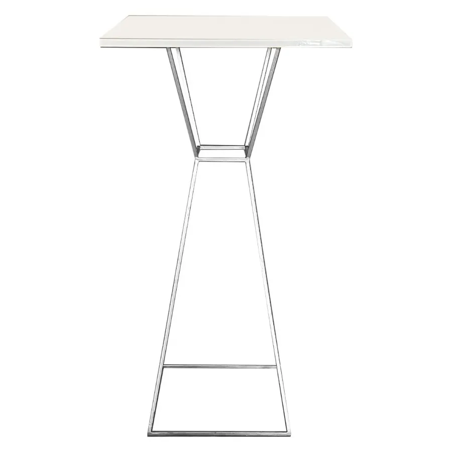 Коктейльный столик Hourglass Silver Square - Фото основное 1