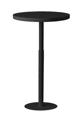 Стол коктейльный Twist Circle Black  (телескопическая нога) - Фото основное 1