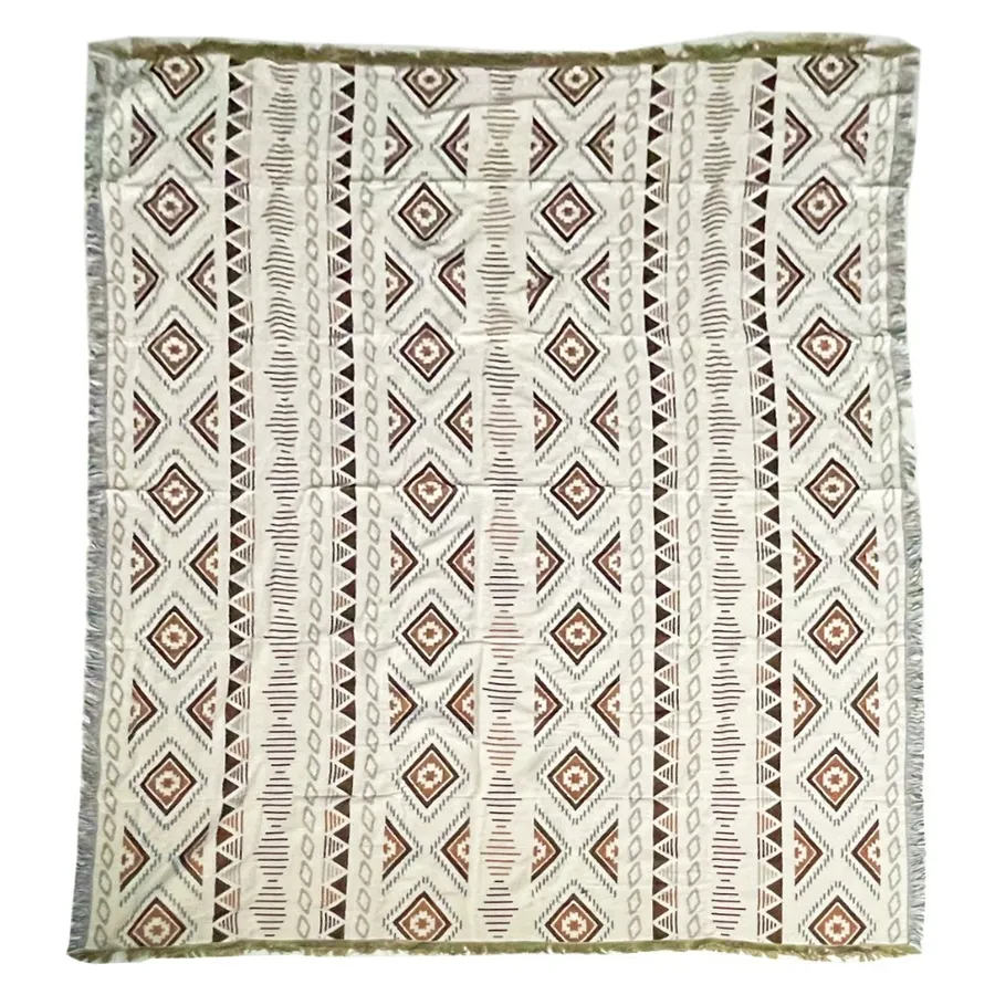 Покрывало декоративное Boho Terracota Grey - Фото основное 1