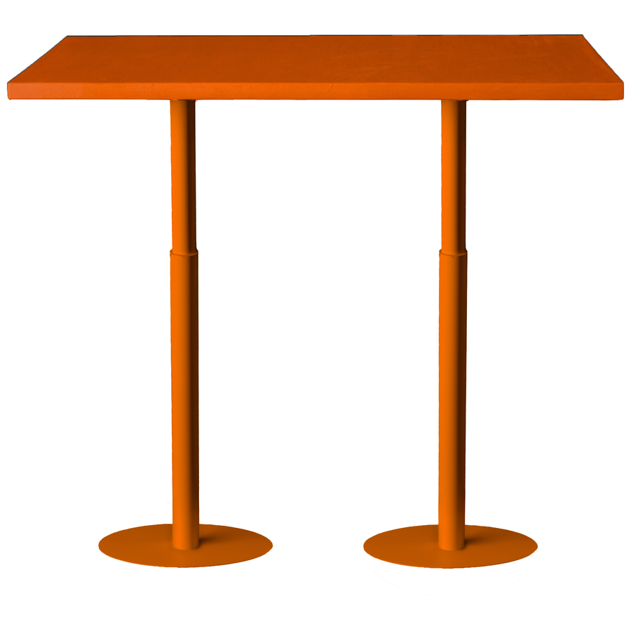 Стол коктейльный Twist Rectangle M, Тыквенный тарт + Marigold (телескопические ноги) - Фото основное 1