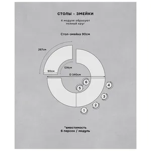 Стол Змейка-90 Gold + печать на столешницу Print Etc. - Фото 2