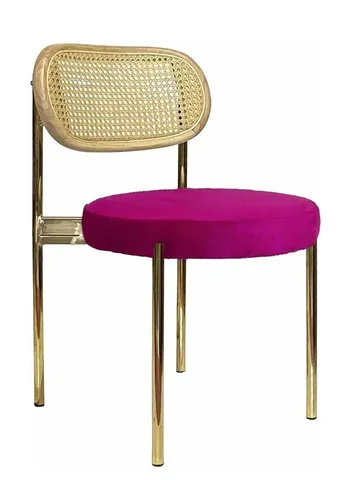 Стул Modern Gold, Natural Rotango, Inviting fuchsia - Фото основное 1