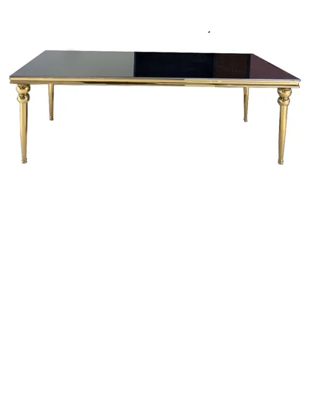 Прямоугольный стол Rectangle-Gold 240, темное зеркало - Фото основное 1