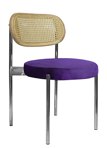 Стул Modern Silver Natural Rotango, Mysterious purple - Фото основное 1