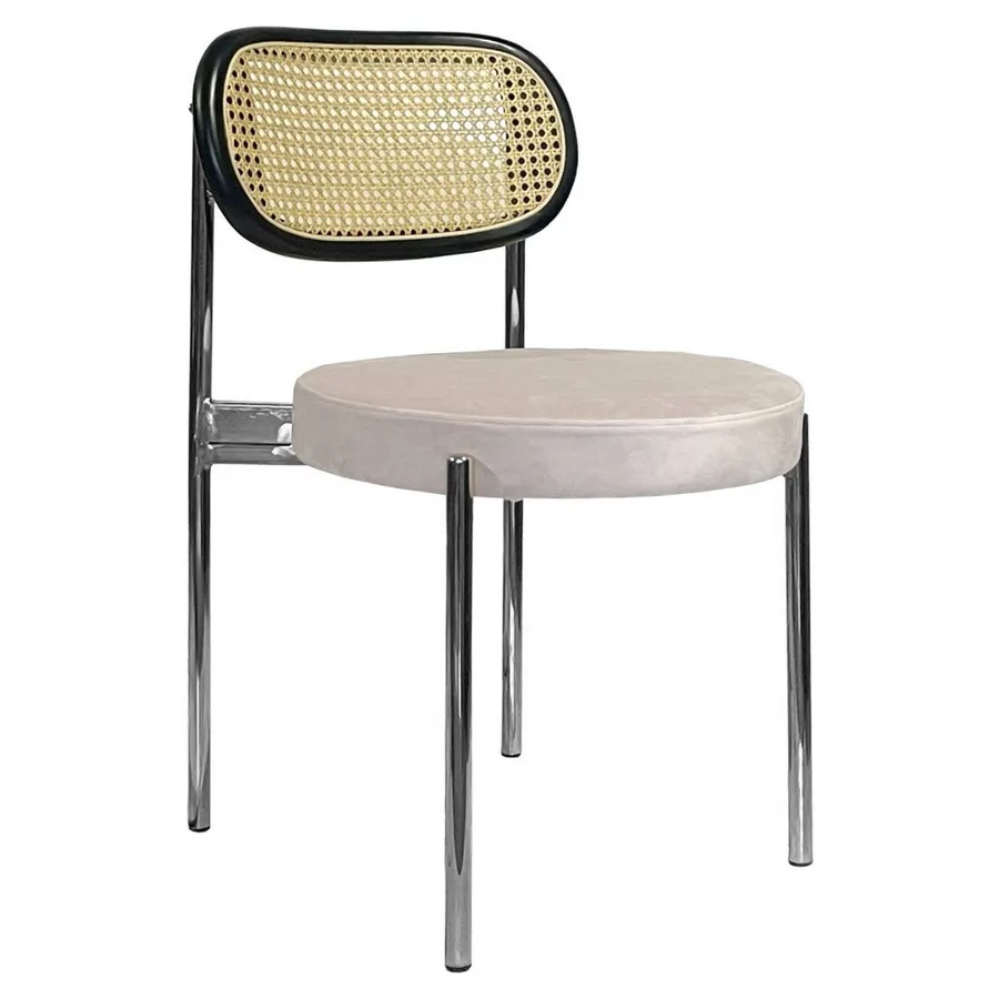 Стул Modern Silver, Black Rotango + Cream Bisquit - Фото основное 1