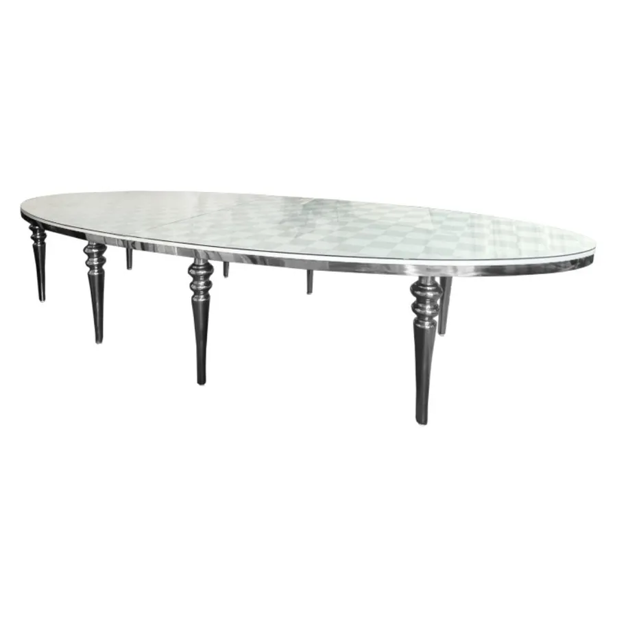 Стол Oval-400 Silver + печать на столешницу Print Etc. - Фото миниатюра 1