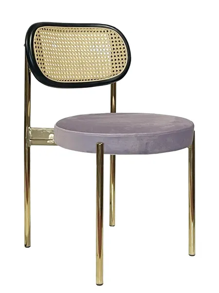 Стул Modern Gold, Black Rotango + Pale Orchid - Фото основное 1