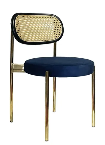Стул Modern Gold, Black Rotango + Navy - Фото основное 1