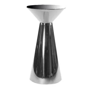 Стол коктейльный Silver konus (глянец+черное стекло)