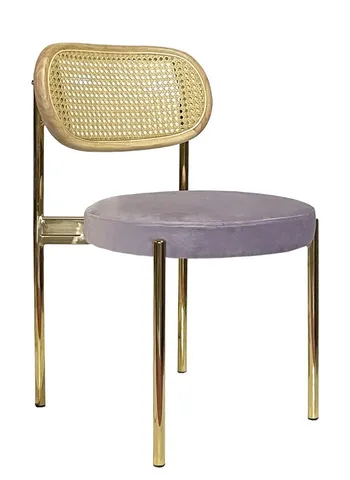 Стул Modern Gold, Natural Rotango + Pale Orchid - Фото основное 1