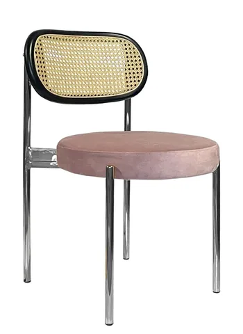 Стул Modern Silver, Black Rotango + Pink Lipstick - Фото основное 1