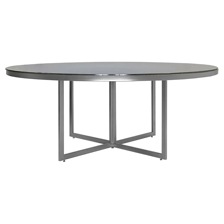 Стол Corners круглый, зеркальный + перекрас металла в любой цвет - Фото миниатюра 1