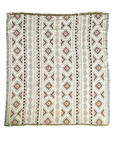 Покрывало декоративное Boho Terracota Grey - Фото основное 1