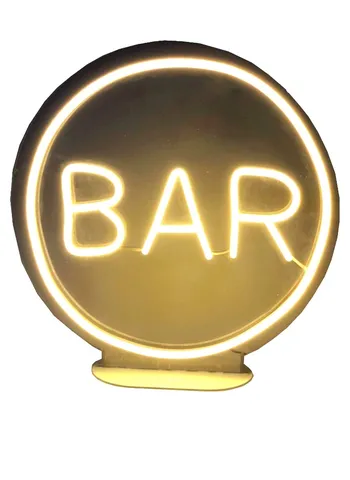 Неоновая надпись на подставке "Bar" - Фото основное 1