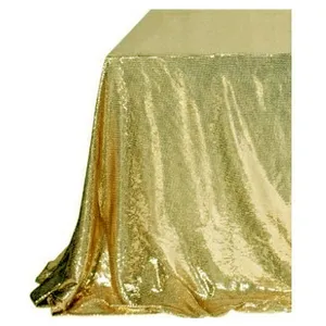 Скатерть золотая, с пайетками, прямоугольная