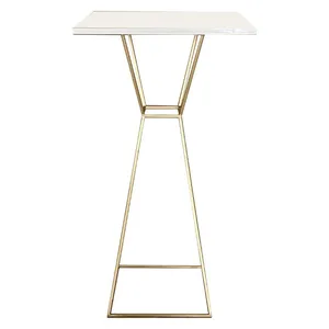 Коктейльный столик Hourglass Gold Square