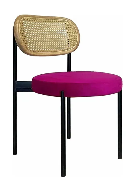 Стул Modern Black, Natural Rotango + Inviting fuchsia - Фото основное 1