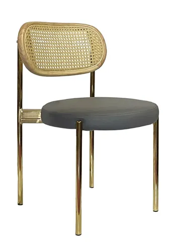 Стул Modern Gold, Natural Rotango + Basic серый (ЭКО-КОЖА) - Фото основное 1