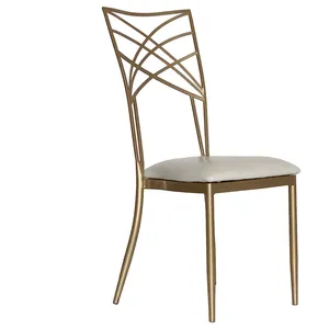 Стул Hameleon золотой, эко-кожа, белый