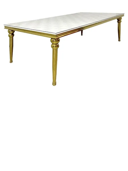 Стол Rectangle-240 Gold + печать на столешницу Print Etc. - Фото основное 1