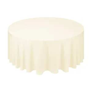 Скатерть ,ПЛОТНАЯ (без швов на столешнице), круглая, айвори