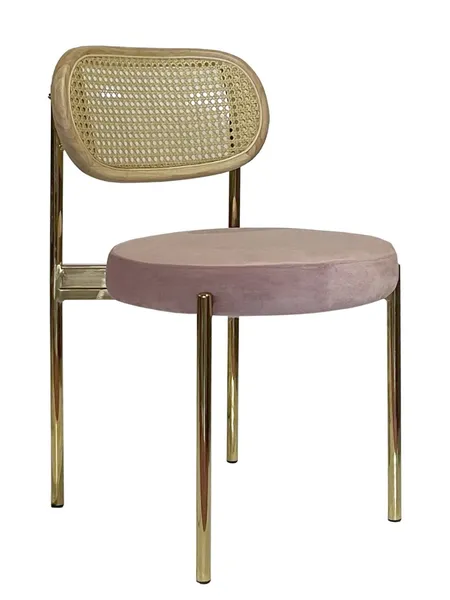 Стул Modern Gold, Natural Rotango + Pink Lipstick - Фото основное 1