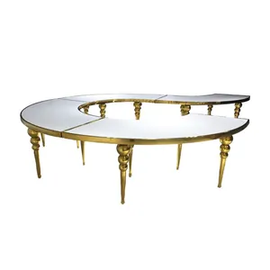 Столешница стола змейки-90, 1 модуль (белый глянцевый МДФ)