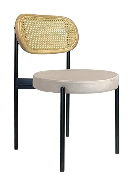 Стул Modern Black, Natural Rotango + Cream Bisquit - Фото основное 1