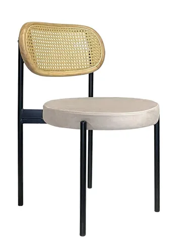 Стул Modern Black, Natural Rotango + Cream Bisquit - Фото основное 1