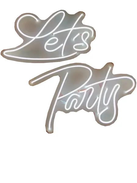 Неоновая надпись "Let's Party" - Фото основное 1