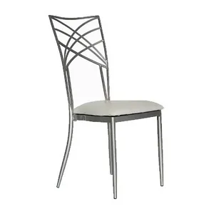 Стул Hameleon, серебряный (эко-кожа), белый, на завязках