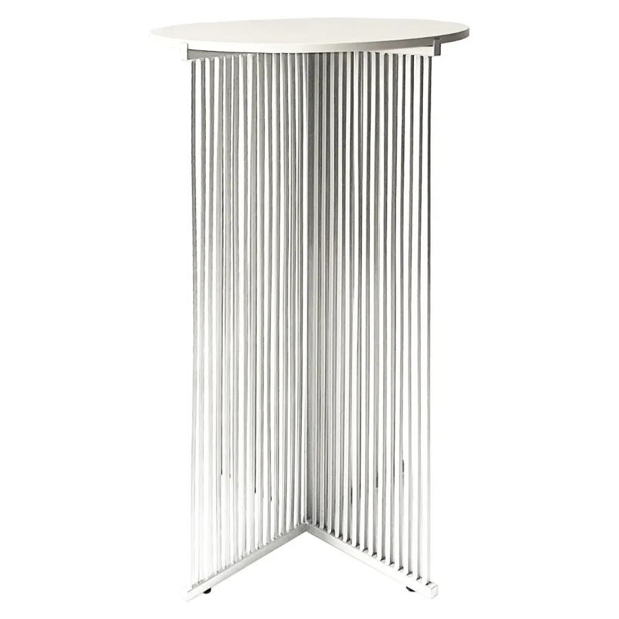 Коктейльный стол Shredder White Circle c белой столешницей - Фото основное 1