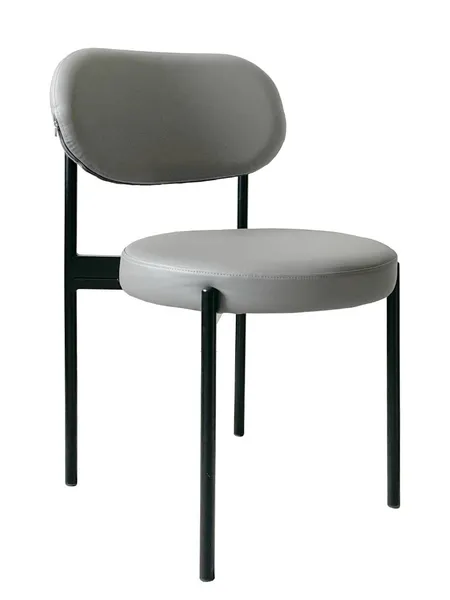 Стул Modern Black Basic серый (ЭКО-КОЖА) - Фото основное 1