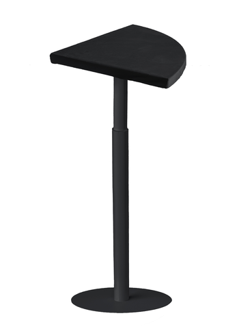 Стол коктейльный Twist Petal Лакричный леденец + Total Black (телескопическая нога) - Фото основное 1