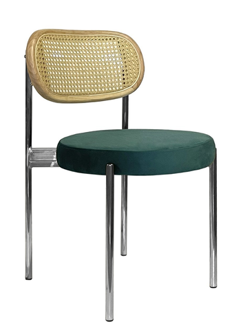 Стул Modern Silver, Natural Rotango + Emerald - Фото основное 1