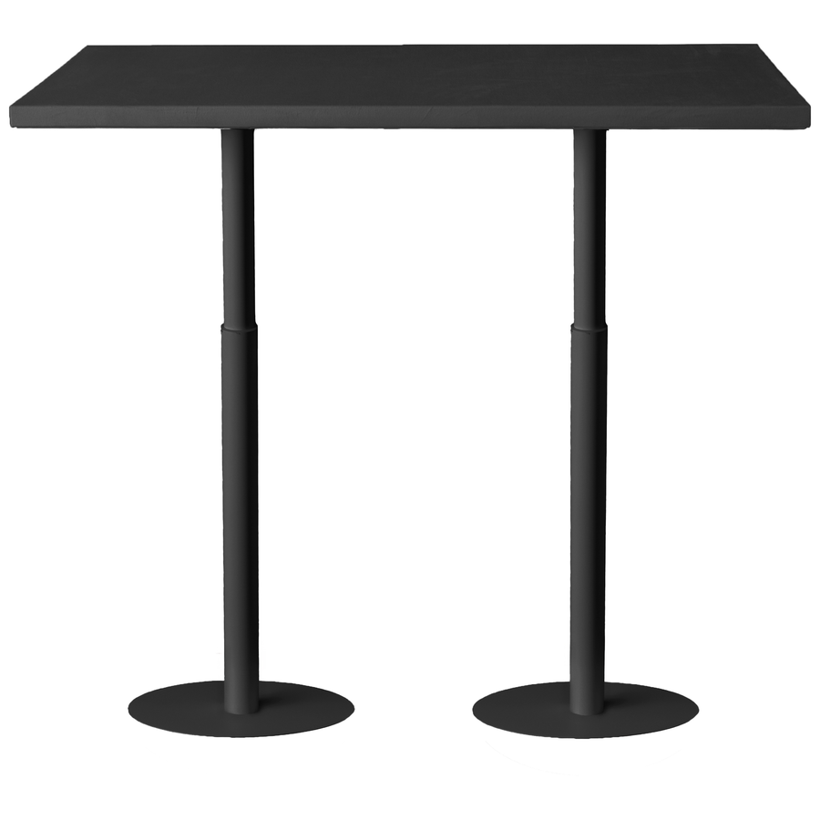 Стол коктейльный Twist Rectangle M, Лакричный леденец + Total Black (телескопические ноги) - Фото основное 1