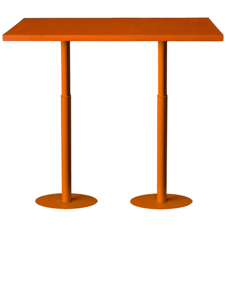 Стол коктейльный Twist Rectangle M, Тыквенный тарт + Marigold (телескопические ноги) - Фото основное 1