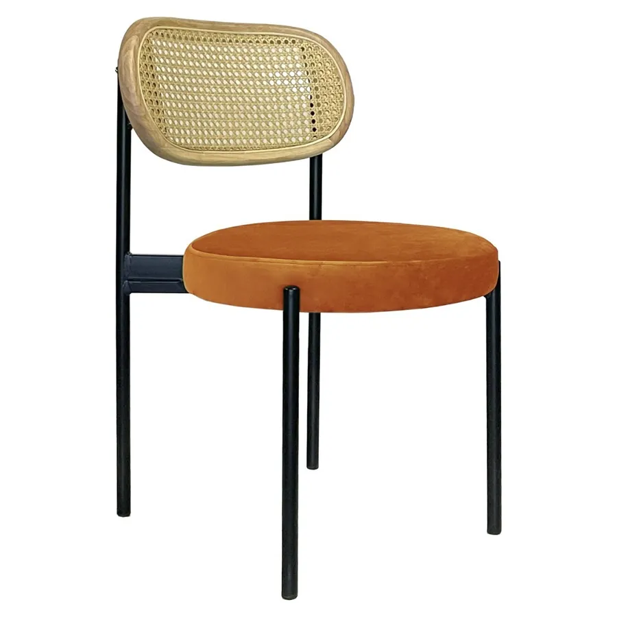 Стул Modern Black, Natural Rotango + Marigold - Фото основное 1