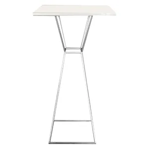 Коктейльный столик Hourglass Silver Square