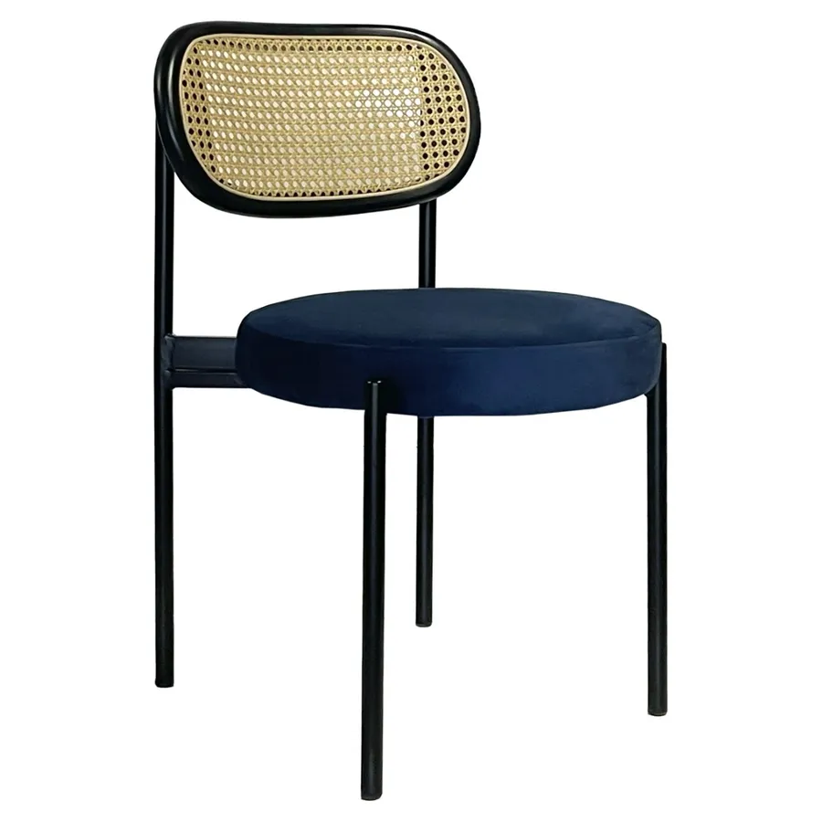 Стул Modern Black, Black Rotango + Navy - Фото основное 1