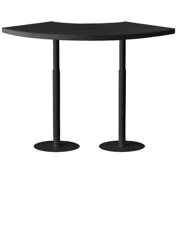 Стол коктейльный Twist Serpent S, Лакричный леденец + Total Black (телескопические ноги) - Фото основное 1