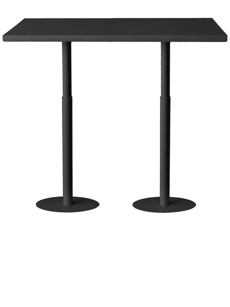 Стол коктейльный Twist Rectangle M, Лакричный леденец + Total Black (телескопические ноги) - Фото основное 1