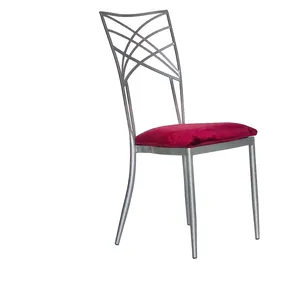 Стул Hameleon серебро (велюр), бордовый