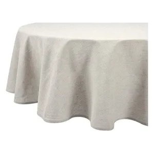 Скатерть лен, натуральный оттенок, круглая 320см