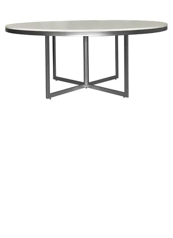 Стол Corners круглый, белый + перекрас металла в любой цвет - Фото основное 1