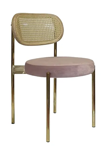 Стул Modern Gold, Natural Rotango + Pink Lipstick - Фото основное 1