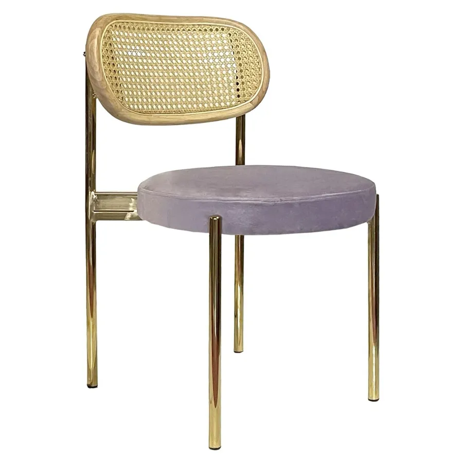 Стул Modern Gold, Natural Rotango + Pale Orchid - Фото миниатюра 1