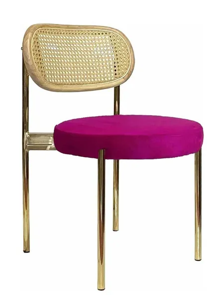 Стул Modern Gold, Natural Rotango, Inviting fuchsia - Фото основное 1