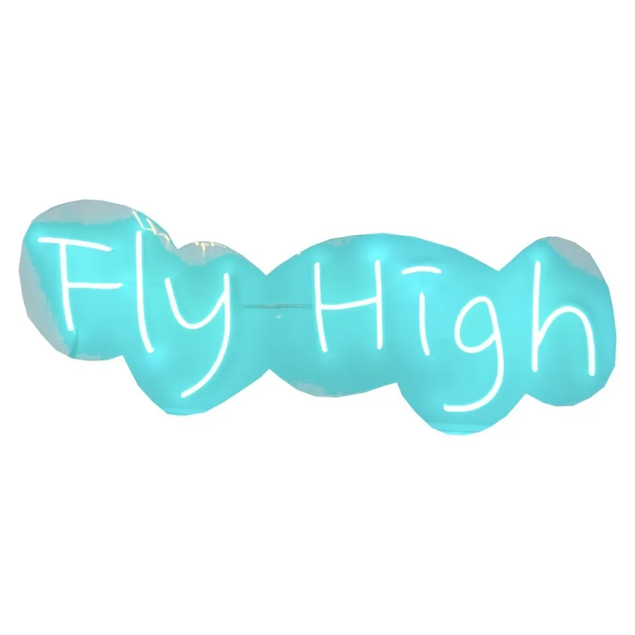 Неоновая надпись "Fly High" - Фото миниатюра 1